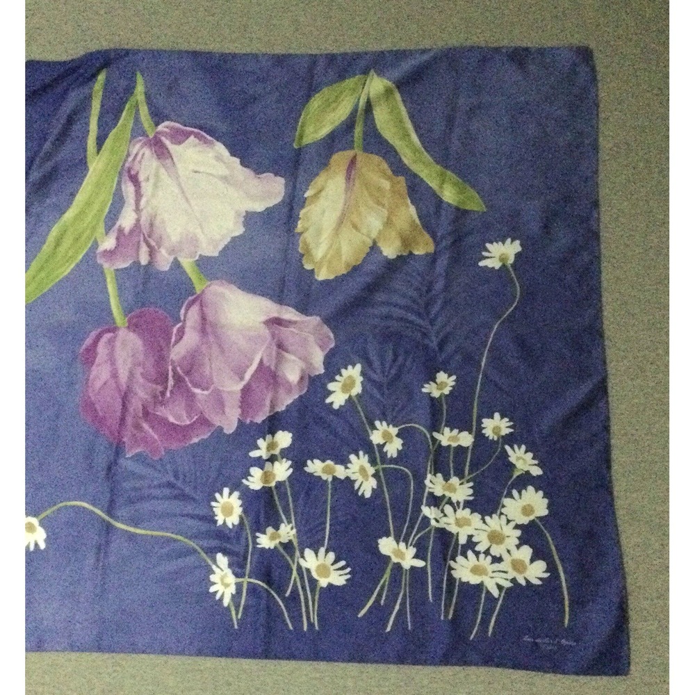 Vintage  Paris Sur aird opera Paris Floral Designer Square polyester 34" Italy